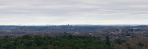 Panoramic view of London skyline in the distance